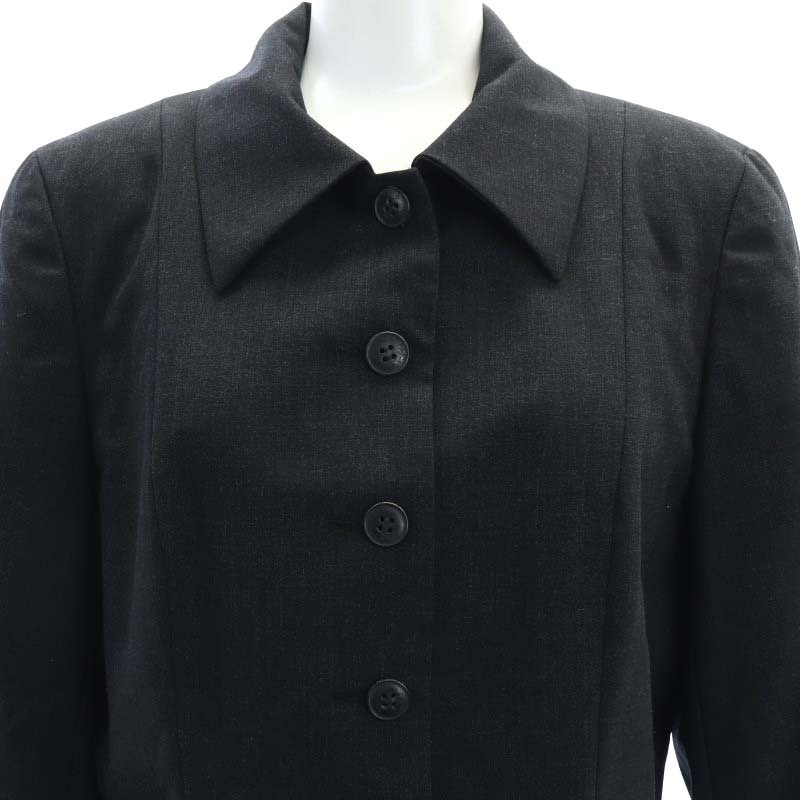  Agnes B agnes b. PARIS turn-down collar jacket outer wool 1 black black /NR #OS lady's 