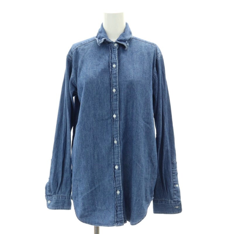 ミューズ ドゥーズィエム クラス MUSE de Deuxieme Classe 23SS DENIM BLUE SH シャツ ブラウス 長袖 F 青 ブルー_画像1