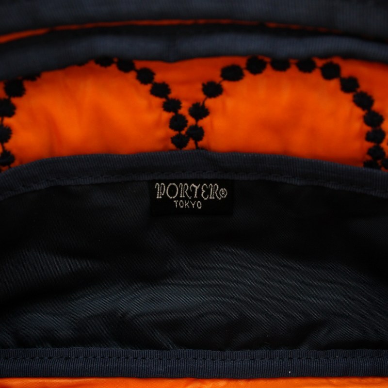 ポーター PORTER 吉田カバン ミナペルホネン mina perhonen タンバリンポーチ tambourine POUCH 化粧ポーチ ナイロン 紺 ■SH レディース_画像4