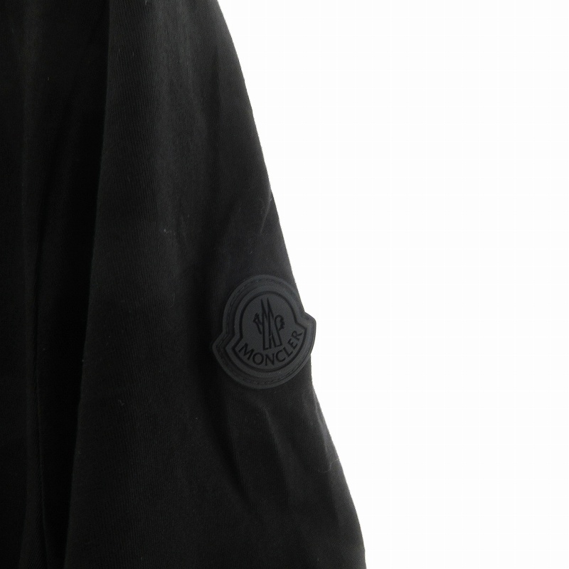未使用品 モンクレール MONCLER タグ付き 24SS Logo print Tshirt Tシャツ カットソー 半袖 クルーネック ロゴ ワッペン J10918C00060 黒_画像5