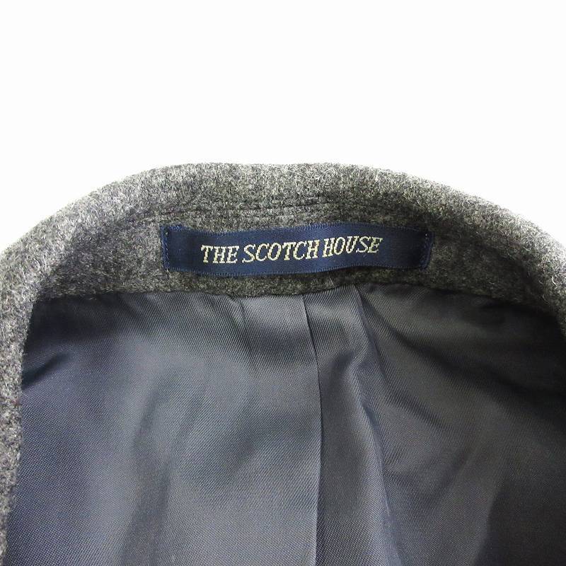 スコッチハウス SCOTCH HOUSE テーラードジャケット ダブル 金ボタン ウール グレー 7AR ■SM1 レディース_画像5