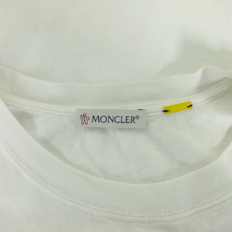 モンクレール ×7 フラグメント コラボ 21AW Tシャツ カットソー 半袖 クルーネック ロゴ プリント 星 白 ホワイト M 0514 MKS メンズ_画像6
