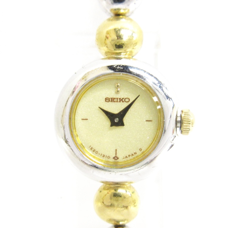 セイコー SEIKO 腕時計 アナログ クォーツ 1E20-007A コンビ シルバーカラー ゴールドカラー レディース_画像1