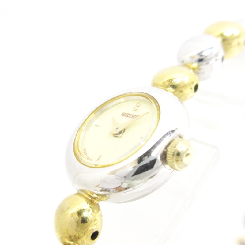 セイコー SEIKO 腕時計 アナログ クォーツ 1E20-007A コンビ シルバーカラー ゴールドカラー レディース_画像2