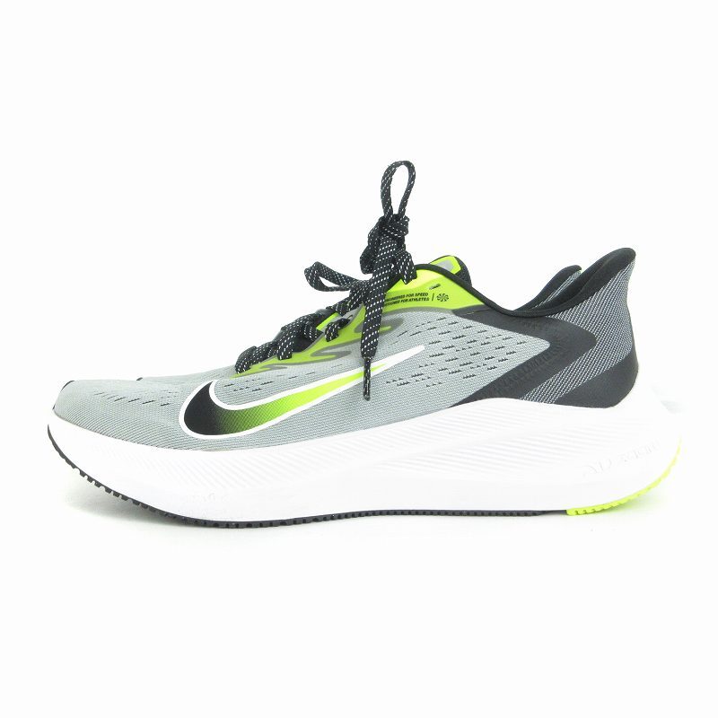 ナイキ NIKE ZOOM WINFLO 7 ズーム ウィンフロー7 スニーカー ランニングシューズ CJ0291-002 グレー 黄色 26cm US8 靴 ■SM1 メンズ_画像3