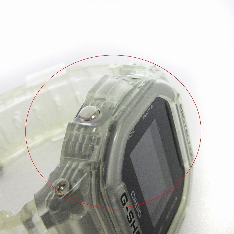 カシオジーショック CASIO G-SHOCK スケルトン 腕時計 デジタル クオーツ クリア DW-5600SKE-7JF アイボリー ウォッチ メンズ_画像6