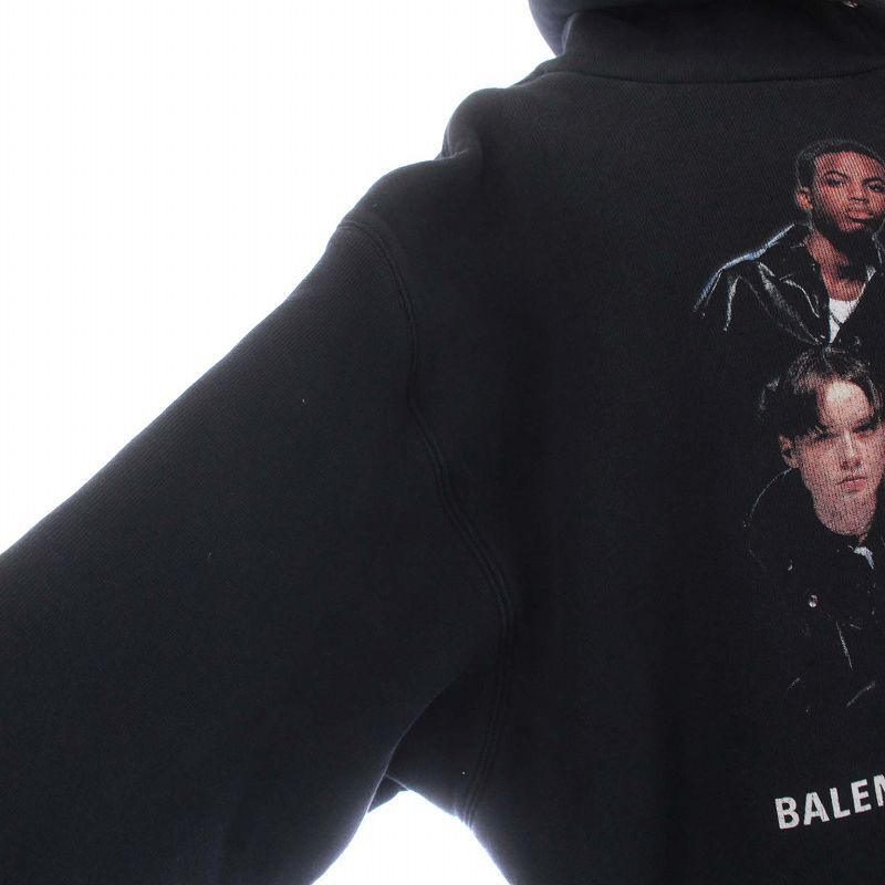 バレンシアガ BALENCIAGA 18AW SPEED HUNTERS HOODIE スピードハンター パーカー スウェット プルオーバー 長袖 M 紺 ネイビー /KH ■GY18_画像6