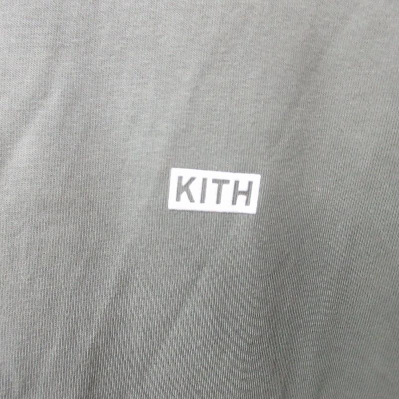 キスニューヨークシティ KITH NYC 美品 23SS SMALL BOX LOGO Tシャツ カットソー スモールボックスロゴ KHM031313 半袖 カーキ L_画像4