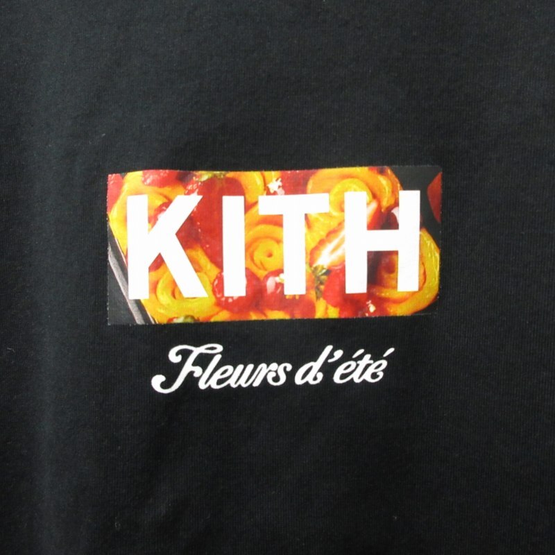 KITH NYC × ete エテ × Disney ディズニー 美品 23AW フルール ド エテ ボックス ロゴ Tシャツ カットソー 東京限定 プリント 半袖 黒 S_画像3