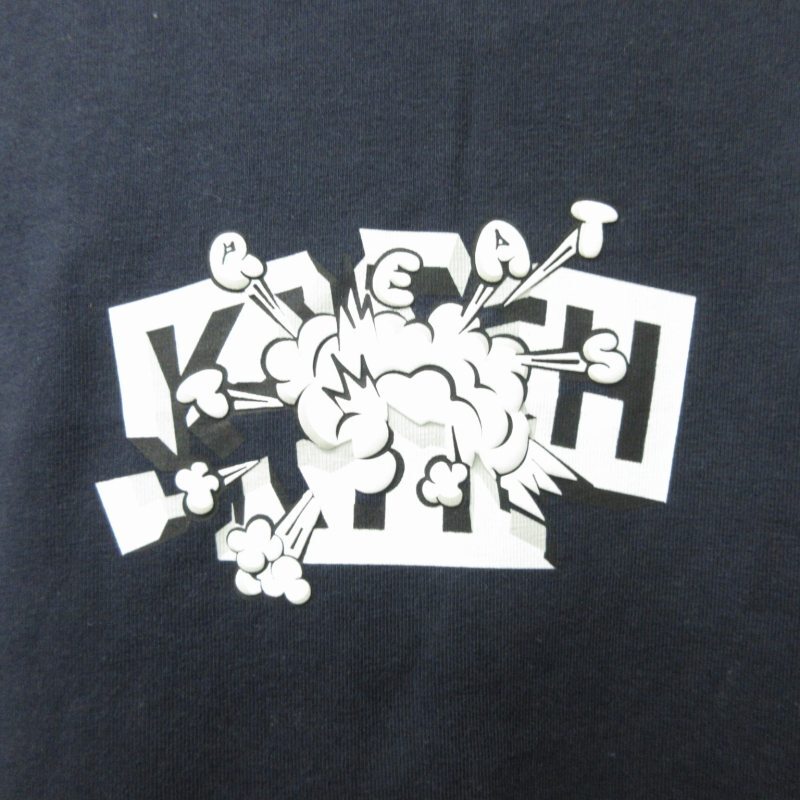 キスニューヨークシティ KITH NYC 美品 23SS TREATS Kaboom Tee Tシャツ カットソー プリント 半袖 ネイビー Lサイズ 23-071-066-0003-2-0_画像3