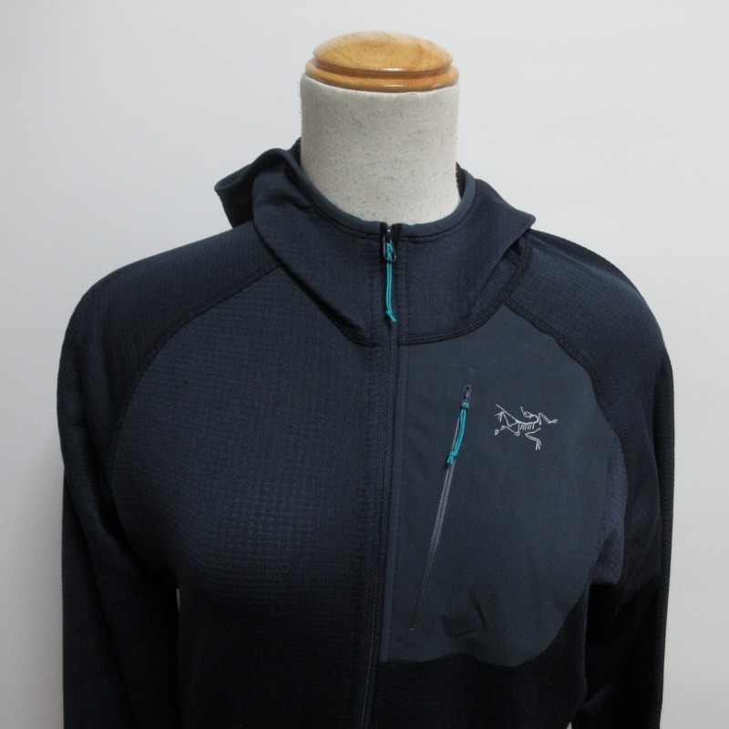  Arc'teryx ARC\'TERYX прекрасный товар половина Zip Parker f-ti тянуть over UV cut Logo принт стрейч иметь 19601 длинный рукав темно-синий M STK