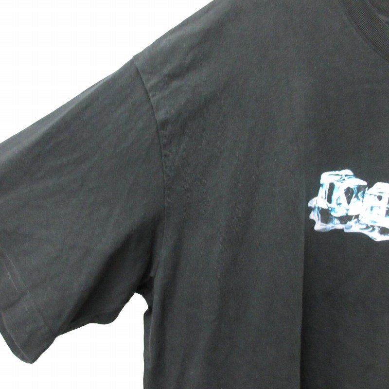 KITH NYC 美品 近年 Ice Cube Blocks Logo Tee アイスキューブブロックスロゴ Tシャツ カットソー プリント 半袖 黒 ブラック Lサイズ_画像6