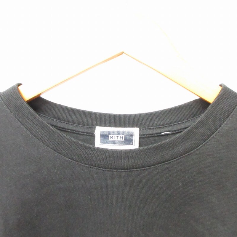 KITH NYC 美品 近年 Ice Cube Blocks Logo Tee アイスキューブブロックスロゴ Tシャツ カットソー プリント 半袖 黒 ブラック Lサイズ_画像7