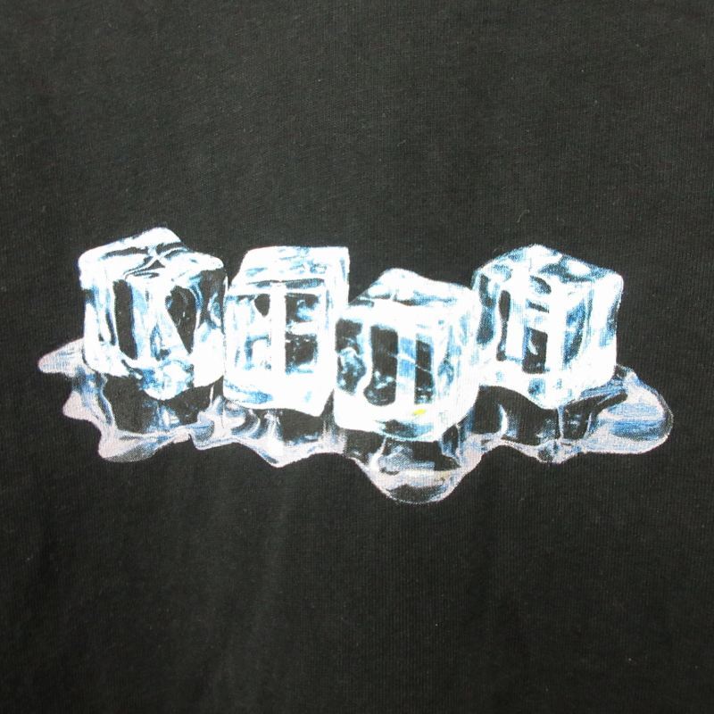 KITH NYC 美品 近年 Ice Cube Blocks Logo Tee アイスキューブブロックスロゴ Tシャツ カットソー プリント 半袖 黒 ブラック Lサイズ_画像3