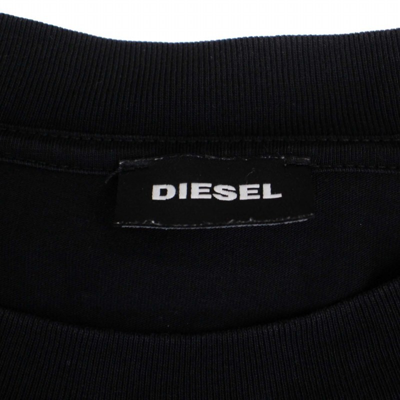 ディーゼル DIESEL Tシャツ カットソー 半袖 クルーネック プリント XS 黒 ブラック /BM レディース_画像4