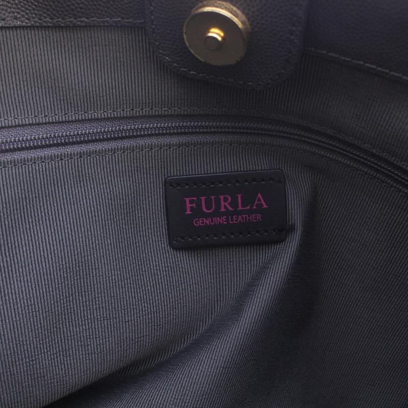 フルラ FURLA ベルヴェデーレ BELVEDERE M トートバック ロゴ ゴールド金具 レザー グレー /AQ ■GY18 レディース_画像4