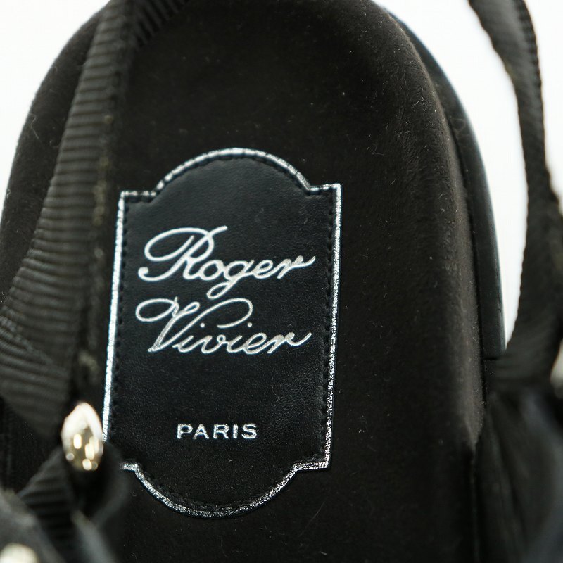 roje vi vi eROGER VIVIERtore key TREKKY sandals strap biju-39 26.0cm black black /AN35 lady's 