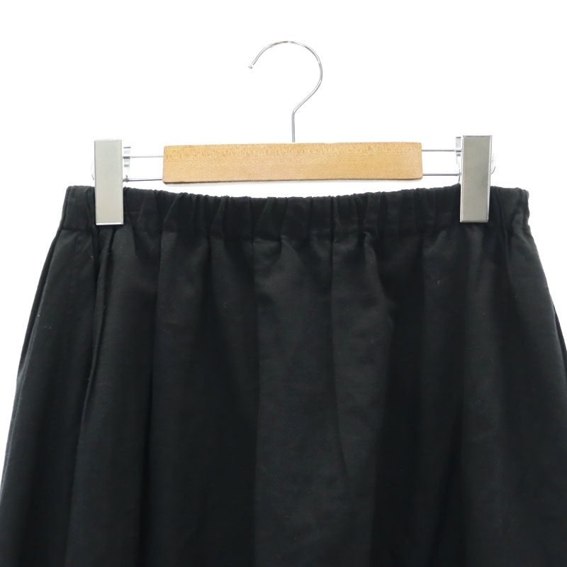 ヨーガンレール JURGEN LEHL 刺繍 ロングスカート フレア M 黒 ブラック ゴールド色 /CX ■OS レディース_画像4