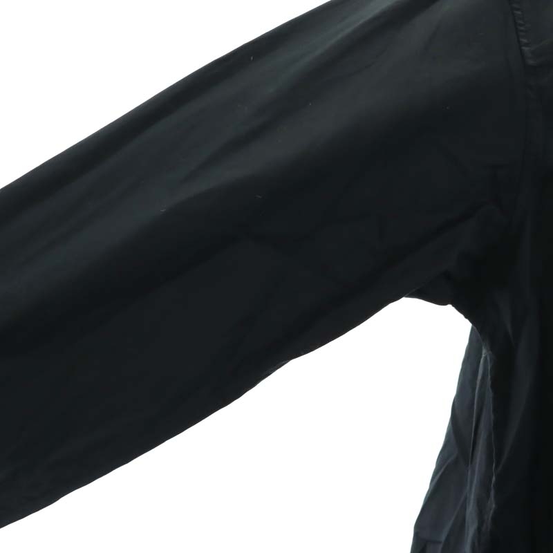 ドレステリア DRESSTERIOR ノーカラーシャツ ブラウス 長袖 プルオーバー コットン 黒 ブラック /NR ■OS レディース_画像6