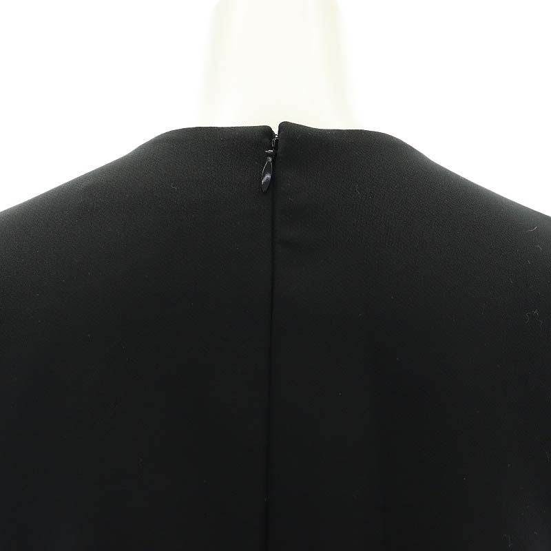 ヨーコチャン YOKO CHAN Pearl Dress 大粒パール付き ノースリーブ ワンピース 膝丈 38 黒 ブラック /HK ■OS レディース_画像5