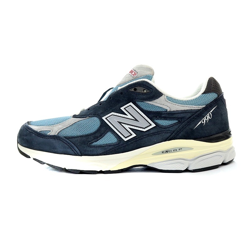 未使用品 ニューバランス NEW BALANCE M990TE3 スニーカー スエード 28cm 紺 ネイビー ■AD /AK5 メンズ_画像1