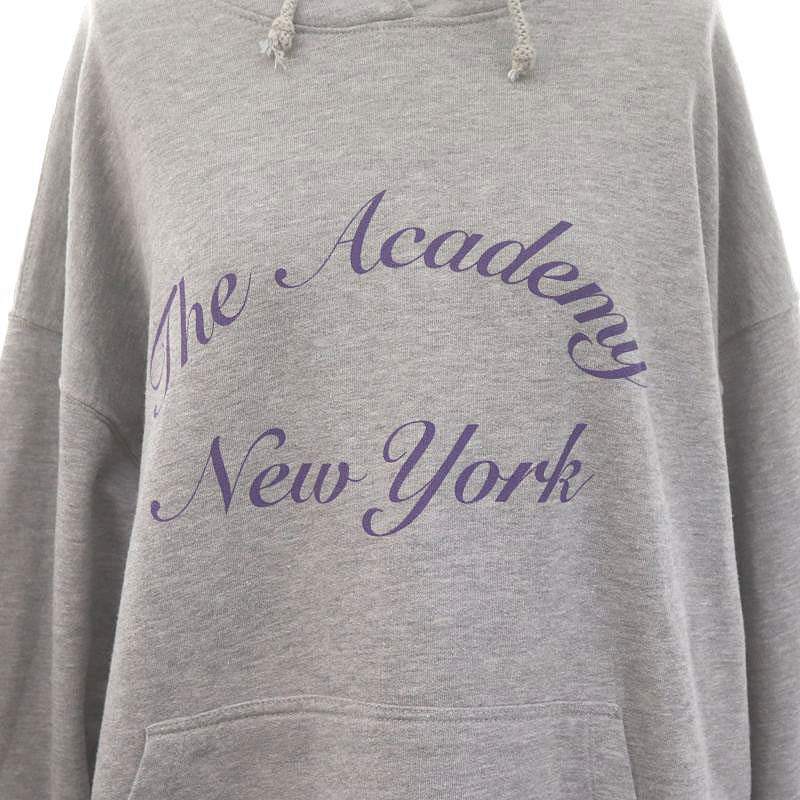  gully .rudaga Ran te[The Academy New York]f-ti- Logo sweat sweatshirt long sleeve cotton S purple gray 