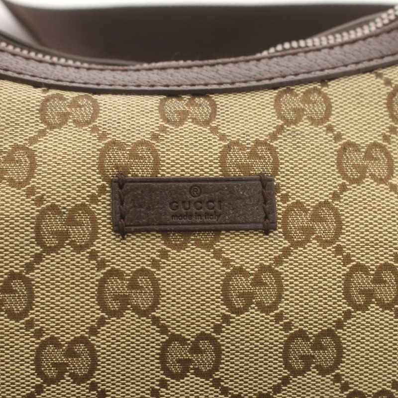 グッチ GUCCI ショルダー バッグ GG柄 キャンバス ジャガード レザー シェリーライン ベルト 斜め掛け 茶 ブラウン 122790 /IR ■GY10 ■OH_画像7