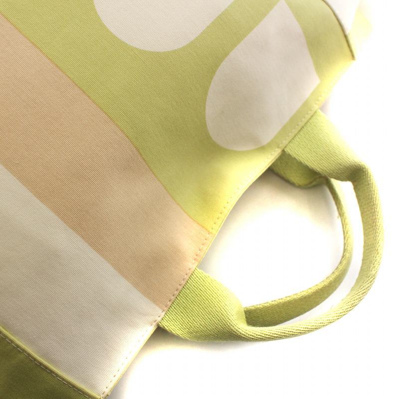  Bally BALLY Mini большая сумка рука парусина общий рисунок Logo бежевый зеленый зеленый #GY18 /MQ женский 