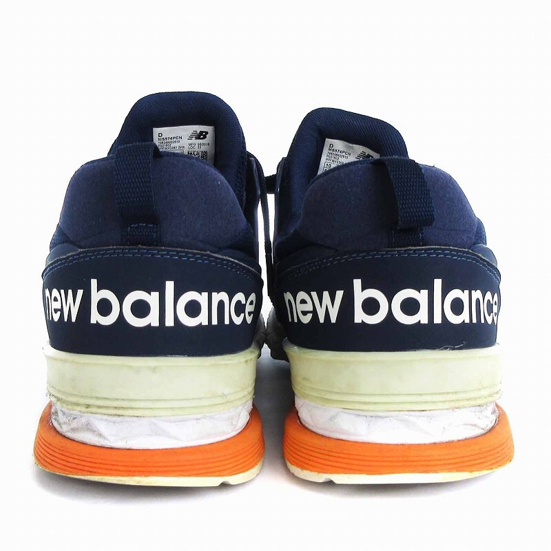 ニューバランス NEW BALANCE スニーカー シューズ ローカット ロゴ MS574PCN 紺 ネイビー 28cm 靴 ■SM3 メンズ_画像3