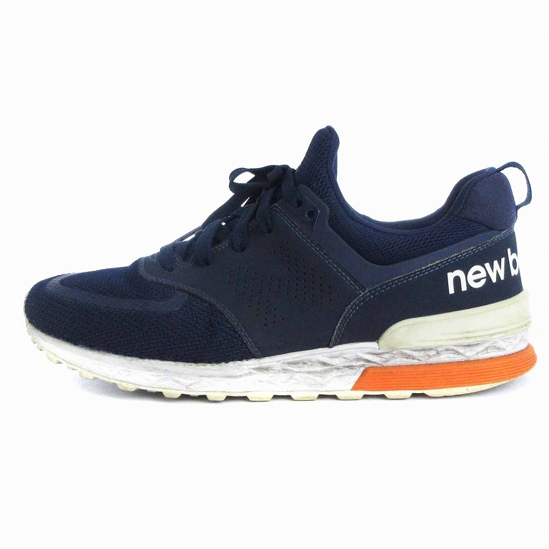 ニューバランス NEW BALANCE スニーカー シューズ ローカット ロゴ MS574PCN 紺 ネイビー 28cm 靴 ■SM3 メンズ_画像2