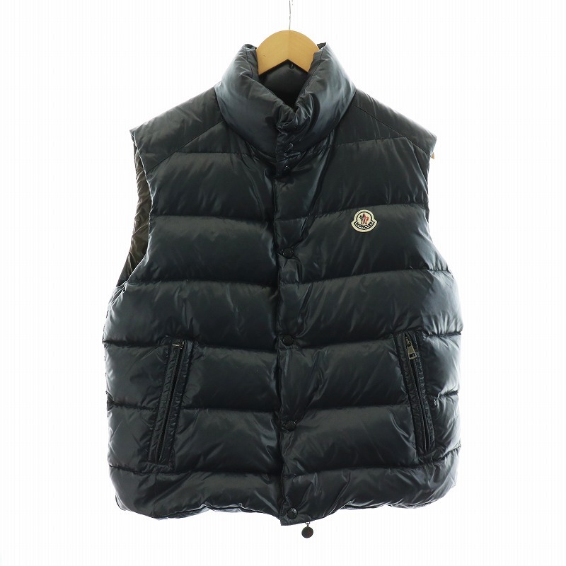 モンクレール MONCLER TIB GILET ティブ ダウン ベスト ジップアップ ロゴ ワッペン 3 L 紺 ネイビー 420914335005 ■GY18 /MQ メンズ