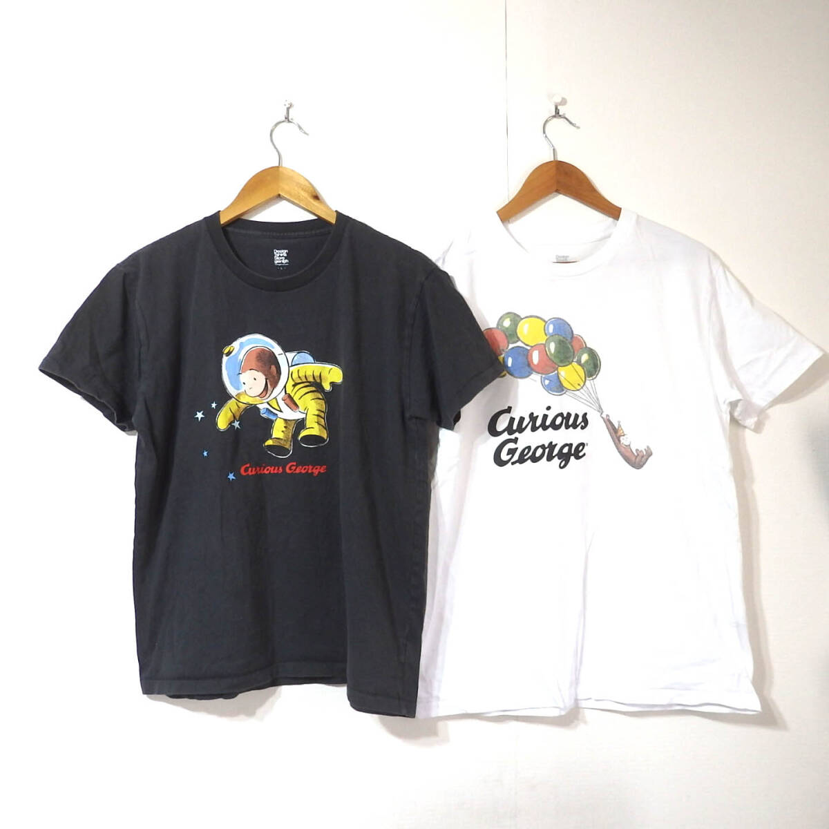 【送料無料】グラニフ×おさるのジョージTシャツ２枚セット/Lサイズ　Design Tshirts Store graniph_画像1