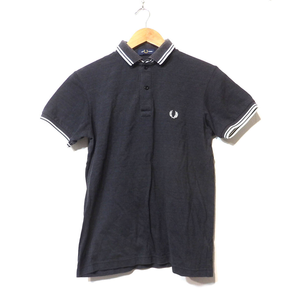 [ free shipping ] Fred Perry polo-shirt / black hit Union S size FRED PERRY