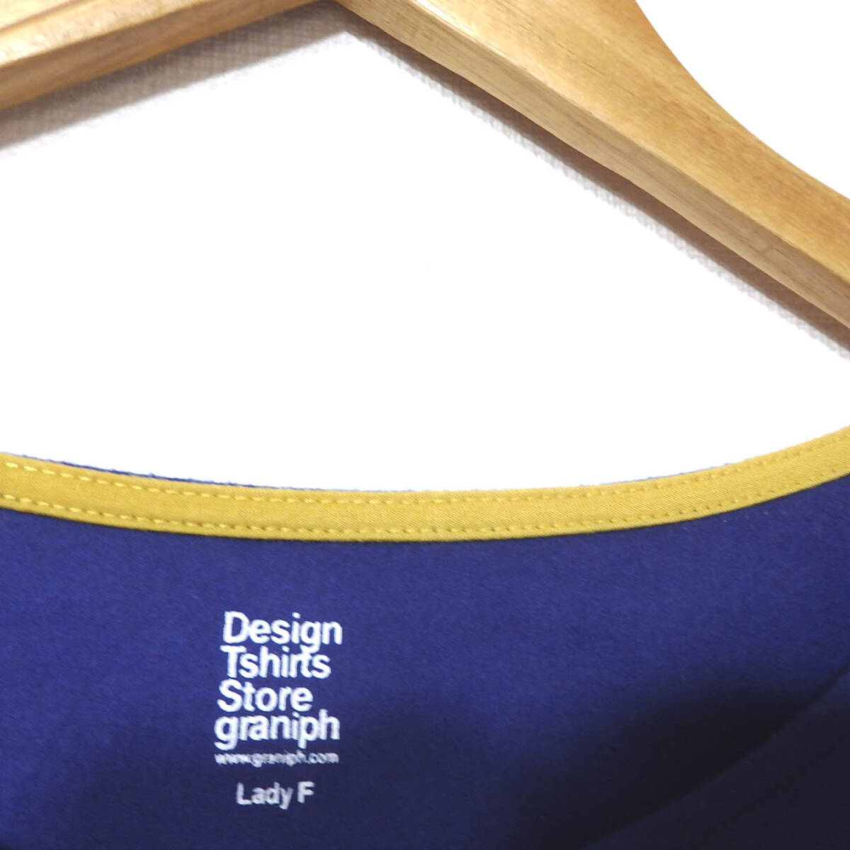 【送料無料】グラニフワンピース/紺からし色　レディース　Design Tshirts Store graniph_画像3