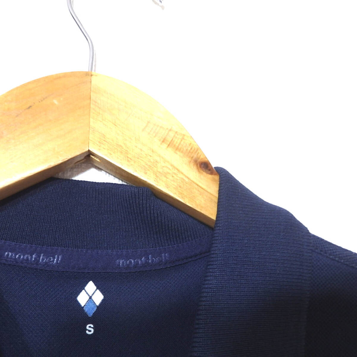 【送料無料】モンベルポロシャツ/mont bell 紺色 Sサイズ  WIC.ポロシャツ Men'sの画像3