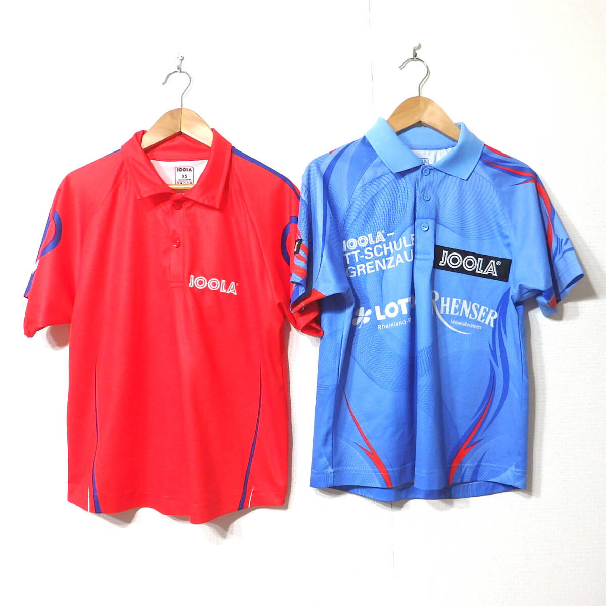 【送料無料】joolaポロシャツ　JTTA　２枚セット/ユニセックスサイズ　XS　ヨーラ　卓球　ゲームシャツ
