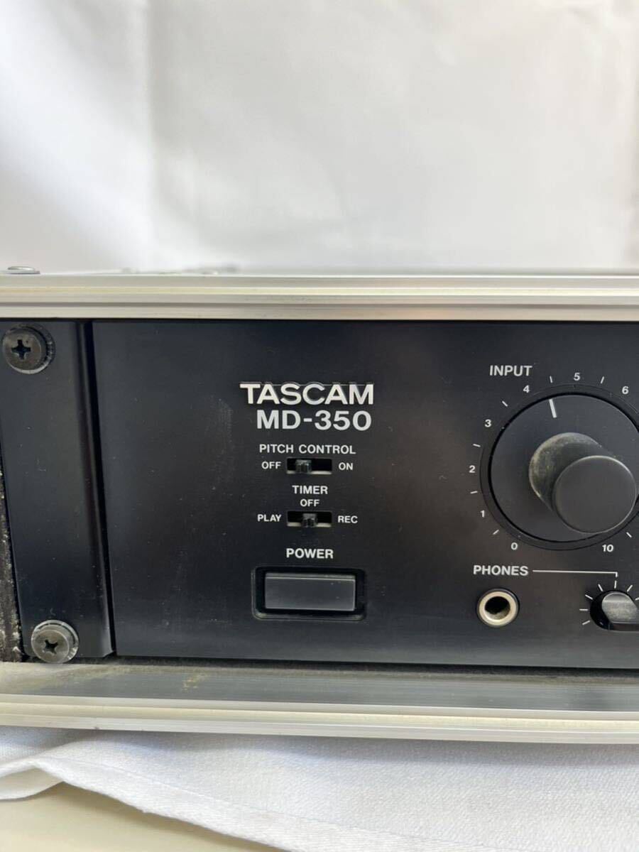 (K)TASCAM Tascam MD панель MD-350 редкий с футляром рабочее состояние подтверждено 