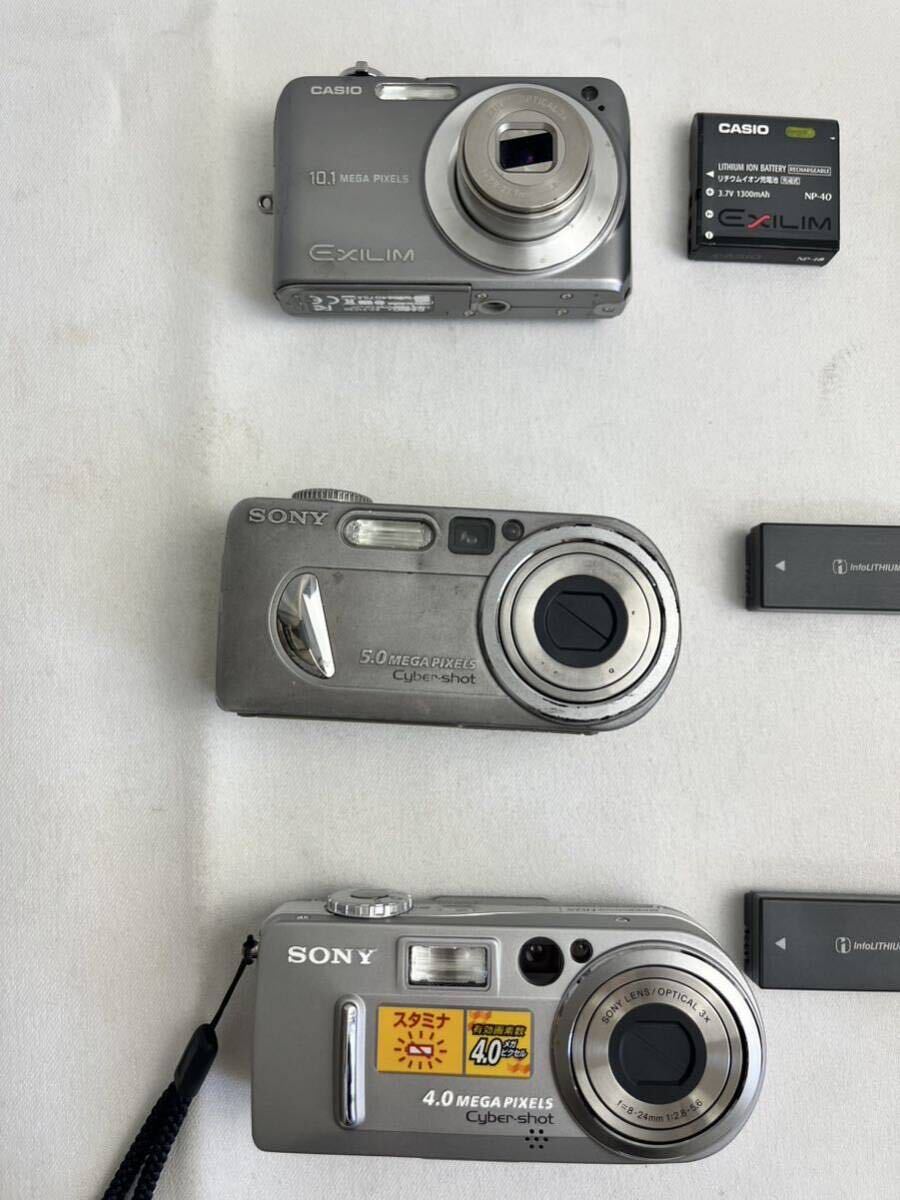 (FU)デジタルコンパクトカメラ　デジカメ　コンカメ　まとめ売り　バッテリー有り　動作未確認　CASIO SONY Nikon クールピクス800 DSC-P10_画像2