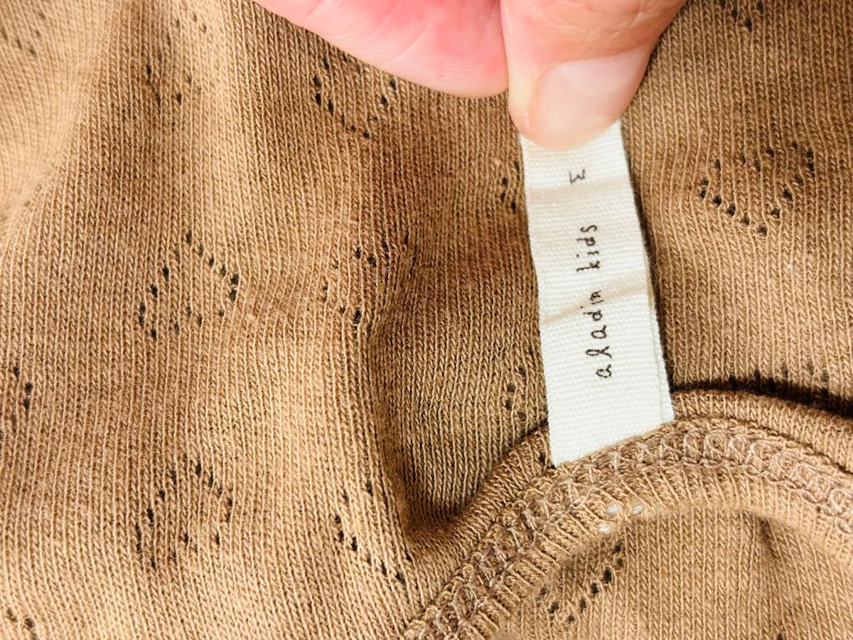 韓国服 M 90〜100相当 茶色 トップス カットソー Tシャツ