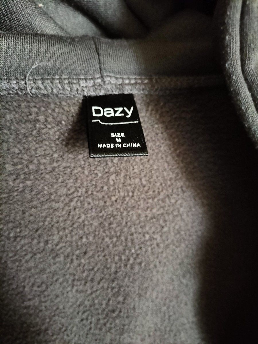 Dazy パーカー DAZY Zip Up Drop Shoulder Drawstring Hoodie!