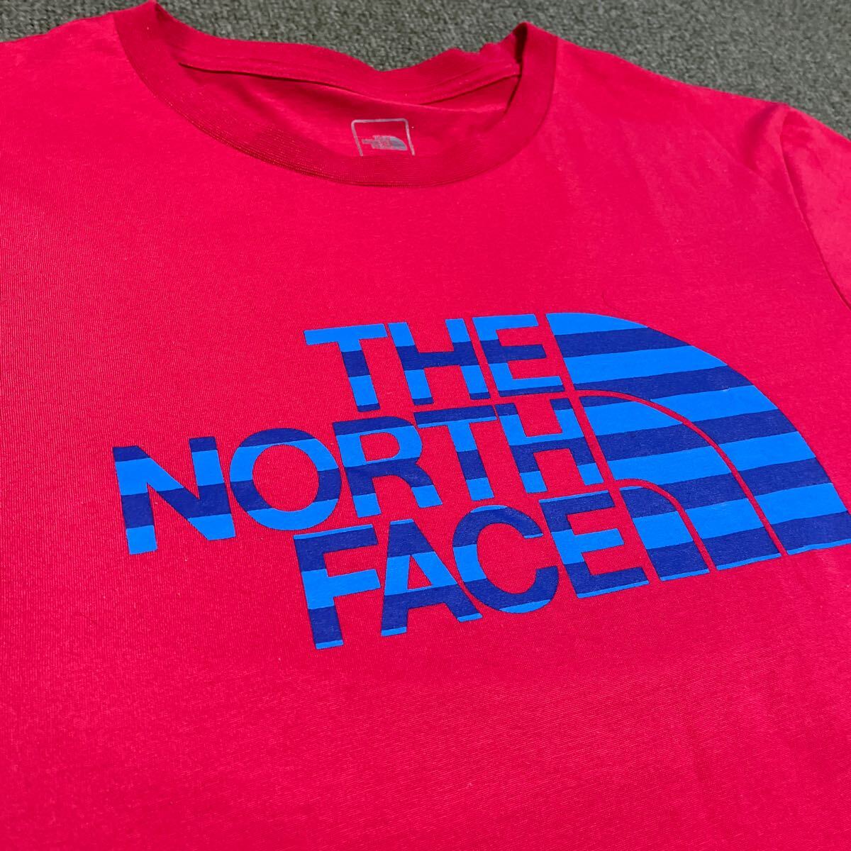送料無料 THE NORTH FACE ノースフェイス 半袖Tシャツ XL 赤 レッドの画像3