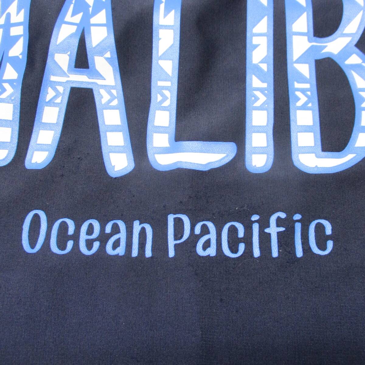 C0380* swimsuit 3 point set Ocean Pacific navy blue navy light blue lovely pattern pattern ....150 size woman tank top skirt lady's sea 