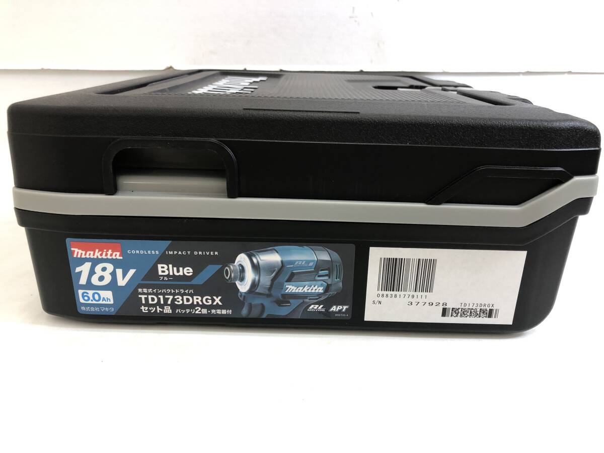 SH2405017-02T/ 1 jpy start unused goods makita Makita rechargeable impact driver TD173DRGX blue 18V 6.0Ah