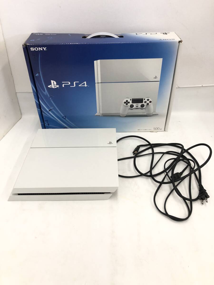 GH240514-01O/ PS4 PlayStation4 グレイシャー・ホワイト 500GB CUH1100AB02 本体 プレイステーション4 プレステ４ SONY ソニー_画像1