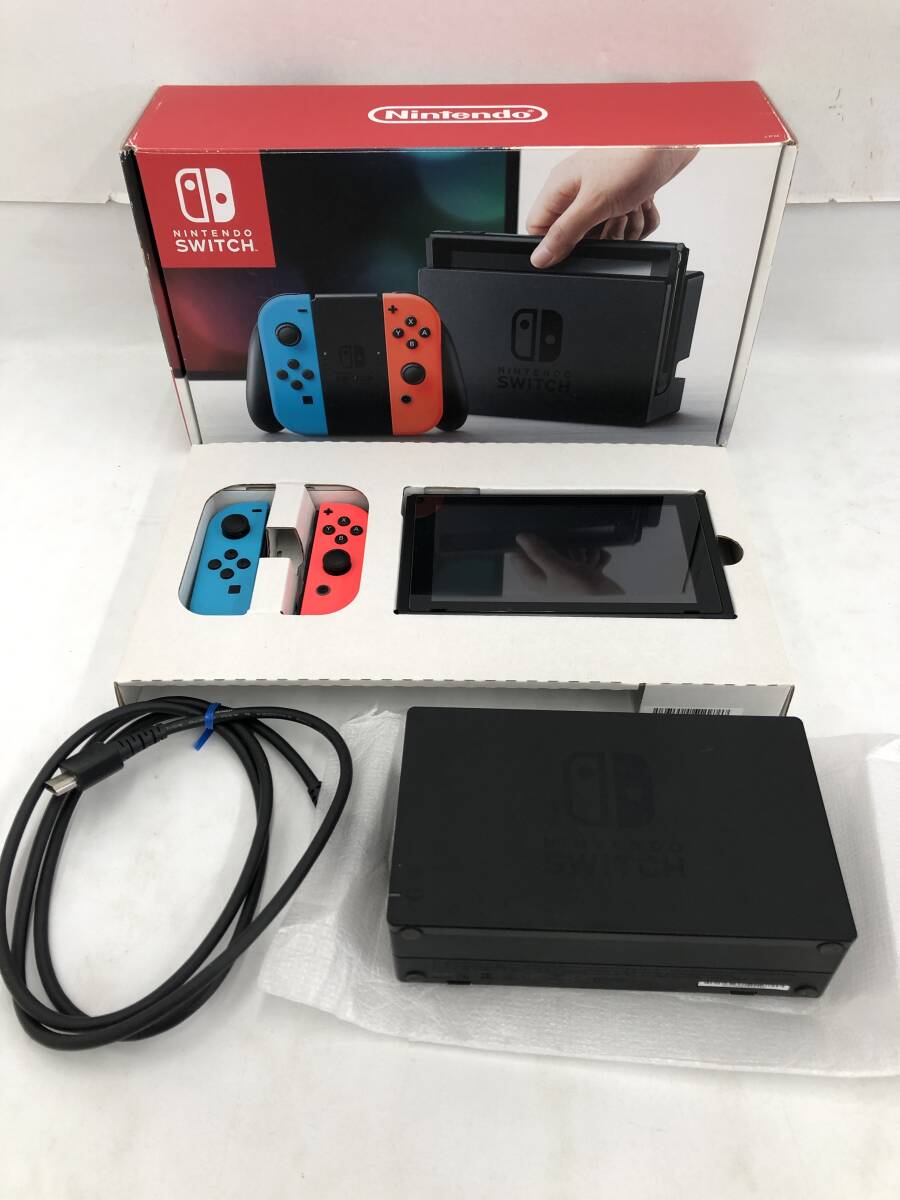 GH240514-02O/ ニンテンドースイッチ 旧型 本体 Joy-Con (L) ネオンブルー/(R) ネオンレッド Nintendo Switch 任天堂_画像1