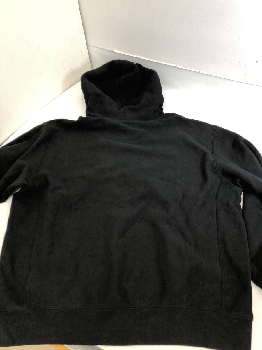 CL240514-01K/ Supreme シュプリーム レイズド スクリプト フーディー スウェットシャツ Raised Script Hooded Sweatshirt ブラック L_画像4