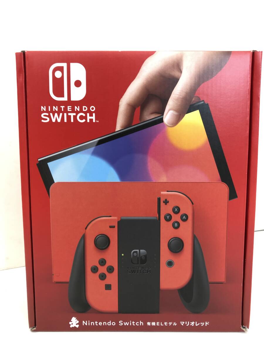 GH240521-02S/ ニンテンドースイッチ 本体 (有機ELモデル) マリオレッド HEG-S-RAAAA 任天堂 Nintendo Switch 初期化済み_画像1