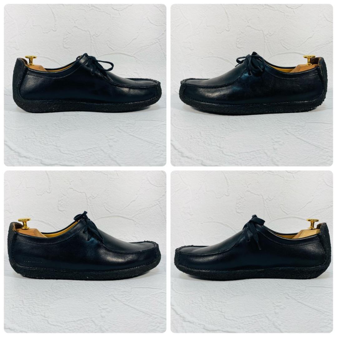 【良品】CLARKS ORIGINALS クラークスオリジナルズ ナタリー クレープソール 黒 ブラック ９ 27cm 革靴ライク モカシン 天然皮革の画像7