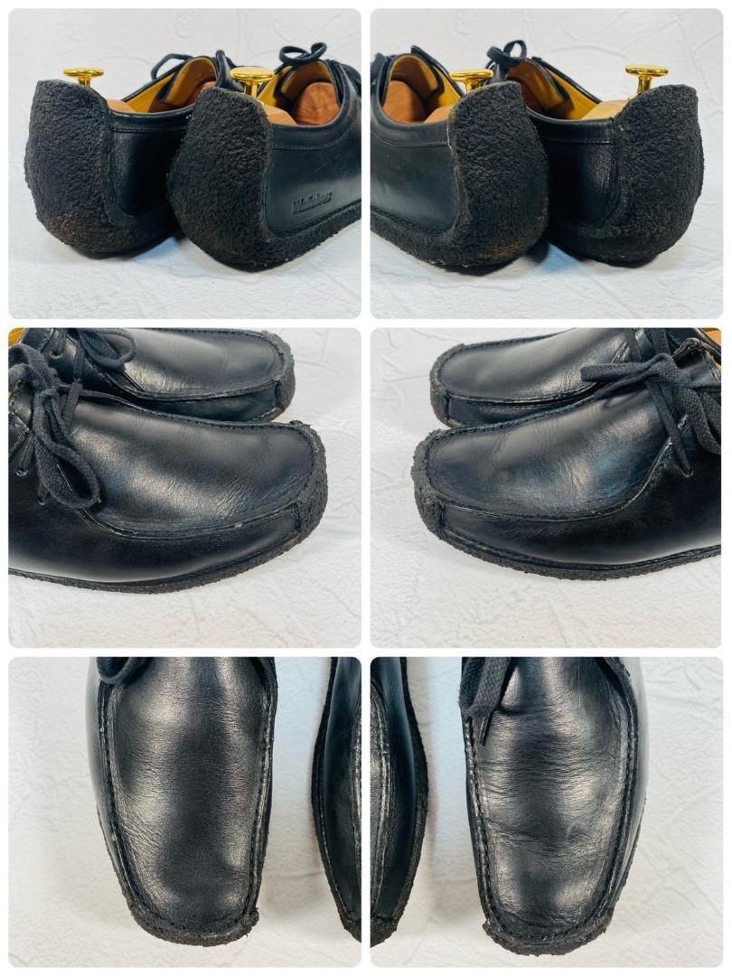 【良品】CLARKS ORIGINALS クラークスオリジナルズ ナタリー クレープソール 黒 ブラック ９ 27cm 革靴ライク モカシン 天然皮革の画像6