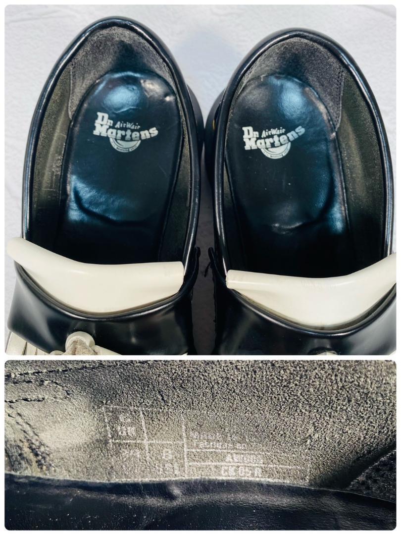 【希少】Dr.Martens ドクターマーチン エイドリアン バイカラー キルト タッセル 白 ホワイト 黒 ブラック 6 25cm アクセント アイコニック_画像8